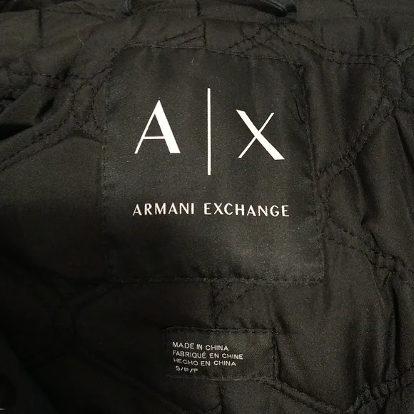 Armani Exchange Hooded Coat in Black - Picture 4 of 6